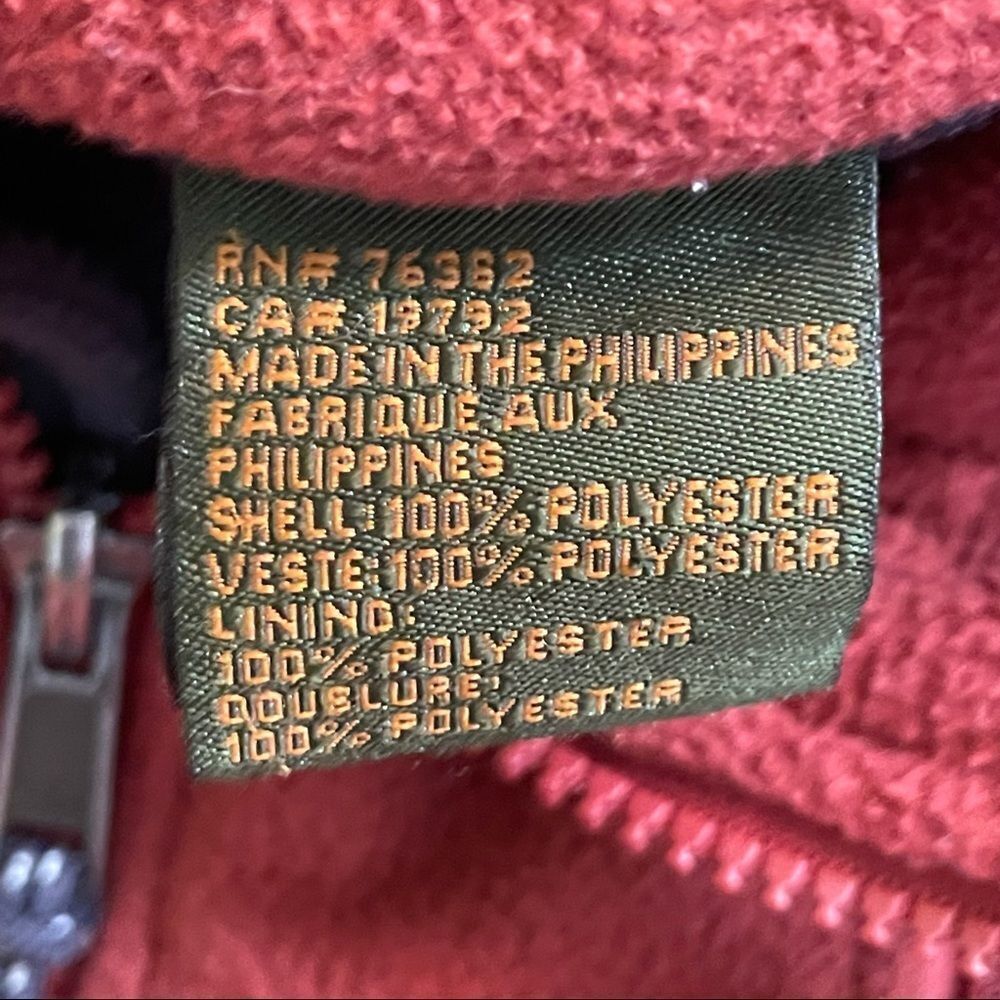 Timberland‎ Orange Fleece Polyester Zip Up Jacket - Picture 9 of 11